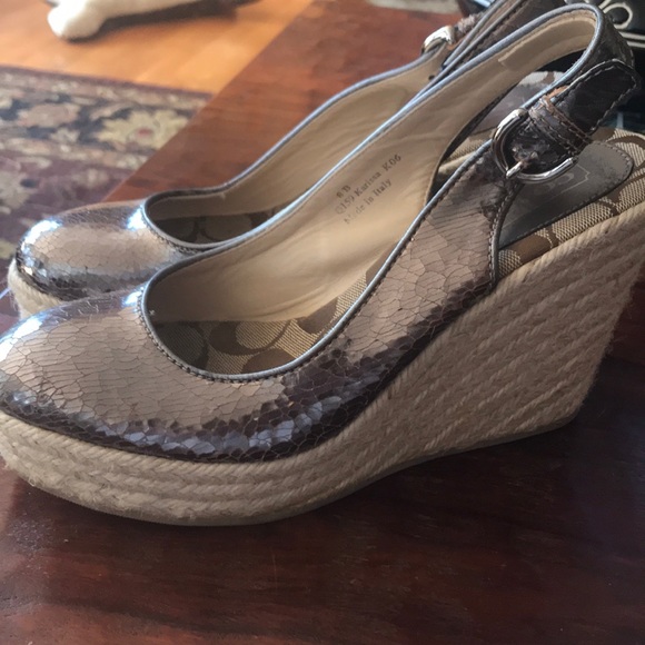Coach Karissa wedge platform sling backs - Picture 3 of 6